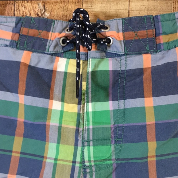 Tommy Hilfiger Board Shorts Mens XXL Green Plaid Swim Trunks Surf Summer Beach - Picture 2 of 16